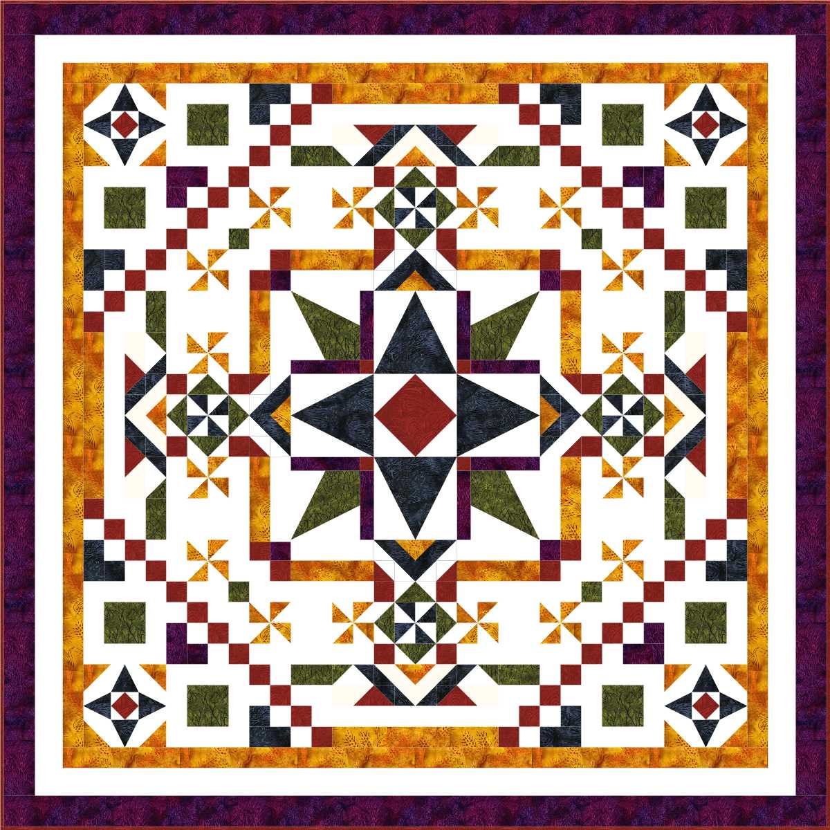 Ramblin Star Block of the Month Full Pattern